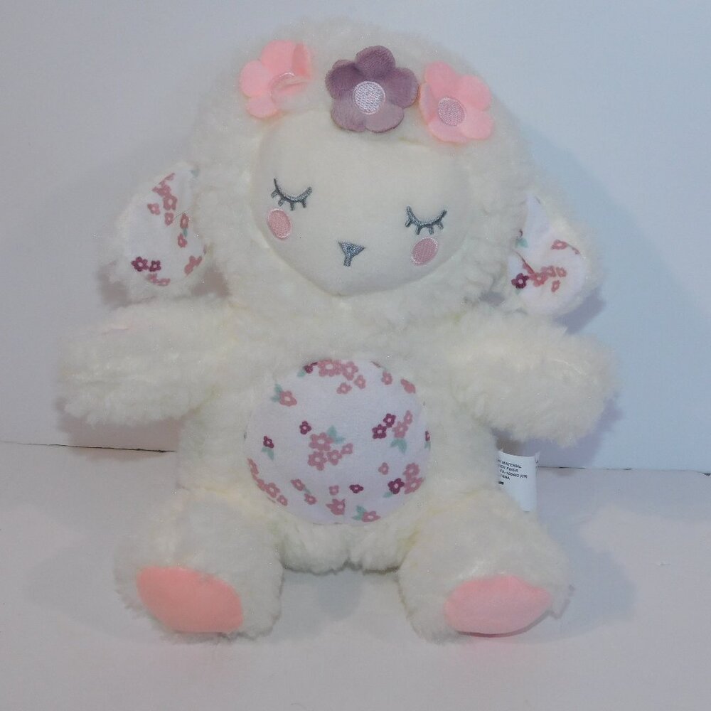 DreamGro Lamb Light  Lullaby Crib Toy Color Change Soothing Music Glow Plush 11"